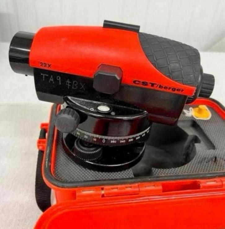 CST-Berger Automatic auto Level 22x PAL Roterende laser set, Doe-het-zelf en Verbouw, Meetapparatuur, Zo goed als nieuw, Afstand