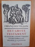 François Villon - Het grote testament, Ophalen of Verzenden, Nieuw, François Villon, Eén auteur