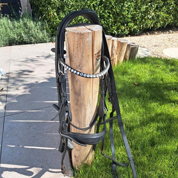 Leuk hoofdstel maat cob, Dieren en Toebehoren, Paarden en Pony's | Hoofdstellen en Tuigage, Gebruikt, Dressuur, Ophalen of Verzenden