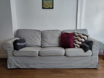 Gratis 3-zits bank, IKEA Ektorp tallmyra zwart/wit hoes