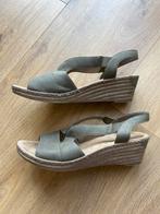 Sandalen, sleehak, maat 40, groen, Ophalen of Verzenden, Zo goed als nieuw, Groen, Sandalen of Muiltjes