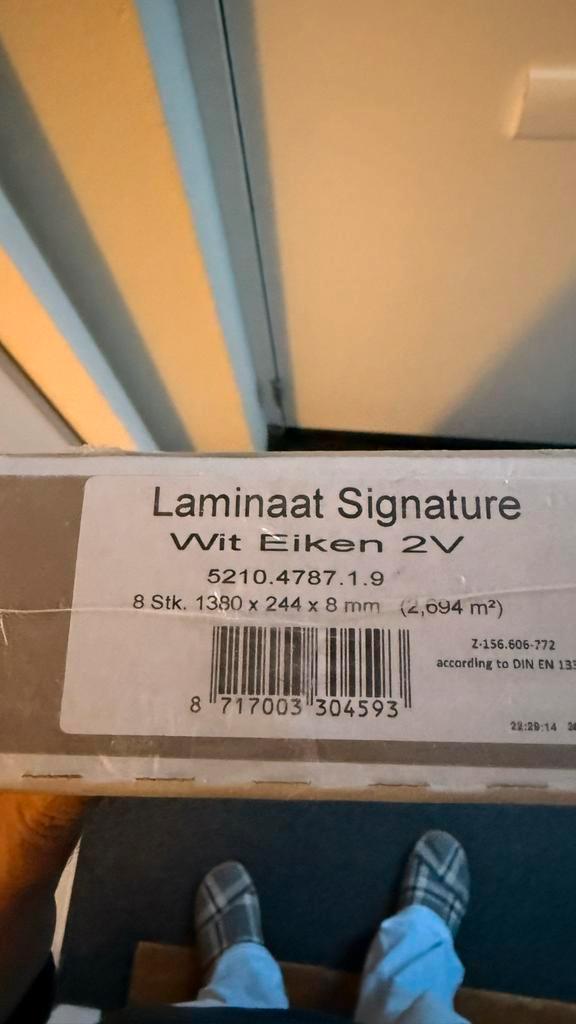 Laminaat Gamma Signature Wit Eiken - 4 Pakketten, Doe-het-zelf en Verbouw, Vloerdelen en Plavuizen, Zo goed als nieuw, Ophalen