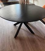 Ronde Zwarte Eettafel, Huis en Inrichting, Tafels | Eettafels, Ophalen, Gebruikt, 100 tot 150 cm, Rond