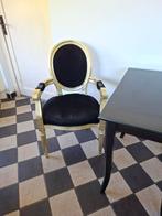 Brocante gouden stoel met zwart fluweel, Antiek en Kunst, Ophalen