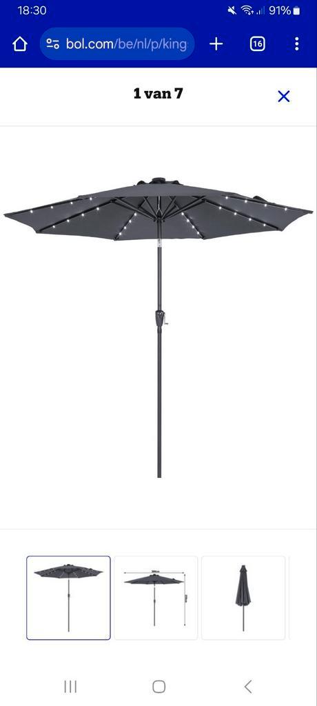 Parasol met LED, Tuin en Terras, Parasols, Ophalen