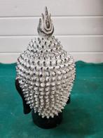 boeddha hoofd met spiegeltjes van hout, Ophalen of Verzenden