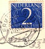 956117	de Veluwe	Gld Klederdracht	stempel Ermelo	1954	gelope, Ophalen of Verzenden, 1940 tot 1960, Gelopen, Gelderland