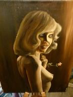 vintage naakt op canvas ``Spooky Madame`` 1977, Ophalen