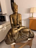 Groot Buddhabeeld, 100cm houtgesneden boeddha, Huis en Inrichting, Woonaccessoires | Boeddhabeelden, Ophalen, Gebruikt