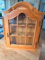 Blank eiken vitrinekastje, Ophalen, Eikenhout, 50 tot 100 cm, Minder dan 25 cm