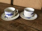 Stel antieke tassen en ondertassen Boch Grand Bouquet, Antiek en Kunst, Antiek | Servies los, Ophalen of Verzenden