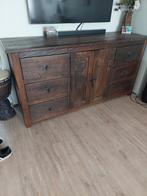 Indonesische koloniale dressoir kast met 6 laden, Gebruikt, 100 tot 150 cm, Ophalen of Verzenden, Overige houtsoorten