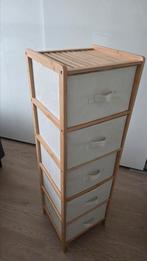 Bamboe ladekast Nafan, 100 tot 150 cm, Ophalen of Verzenden, Zo goed als nieuw, Minder dan 100 cm
