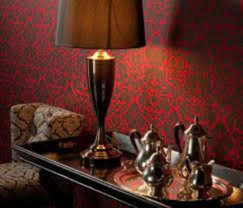 stijlvol hotelbehang nieuw in verpakking, Huis en Inrichting, Stoffering | Behang, Rood, Zwart, 10 tot 25 m², Ophalen