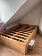 Bed 140x200, Wit, Tweepersoons, Zo goed als nieuw, Hout
