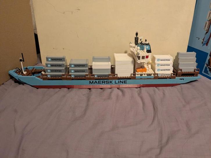 LEGO 10155 Maersk Line Container Ship compleet doos + boekje, Kinderen en Baby's, Speelgoed | Duplo en Lego, Gebruikt, Lego, Complete set