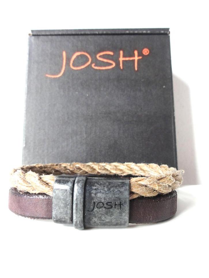 Nieuwe Josh heren armband, Sieraden, Tassen en Uiterlijk, Armbanden, Nieuw, Leer, Bruin, Verzenden