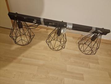 Hanglamp 3 lichten - zwart - 120x25 cm beschikbaar voor biedingen