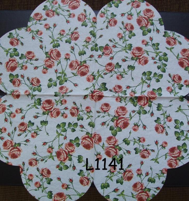 Servetten decoupage/bullet journal – rozen L1141, Hobby en Vrije tijd, Knutselen, Nieuw, Materiaal, Verzenden