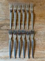 12 Vintage Sola Elite Desiree taartvorkjes gebaksvorkjes, Antiek en Kunst, Antiek | Bestek, Ophalen of Verzenden