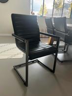 Te koop vintage lederen eetkamer stoelen. merk Oldwood, Huis en Inrichting, Stoelen, Ophalen, Gebruikt, Zwart, Leer