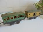 Oud blikken Trein Wagons Made in Germa, Overige merken, Gelijkstroom, Ophalen of Verzenden, Gebruikt