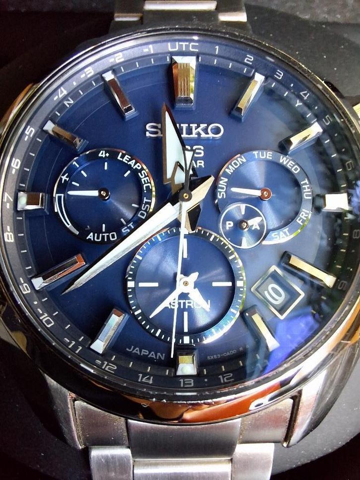 Seiko Astron GPS Solar, Sieraden, Tassen en Uiterlijk, Horloges | Heren, Zo goed als nieuw, Polshorloge, Seiko, Staal, Staal, Ophalen