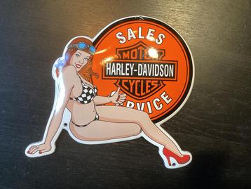 HARLEY DAVIDSON Sales Service emaille reclame schild beschikbaar voor biedingen