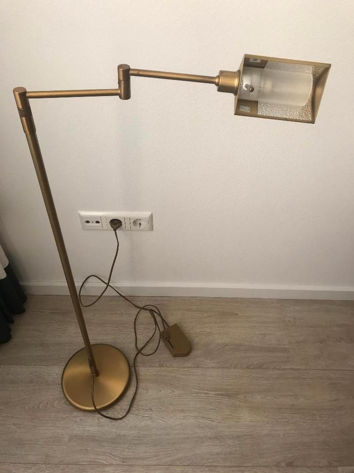 Vloerleeslamp, Huis en Inrichting, Lampen | Vloerlampen, Gebruikt, 100 tot 150 cm, Metaal, Ophalen of Verzenden