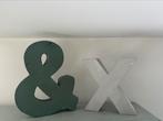 Grote decoratie letter X en & teken, Ophalen of Verzenden