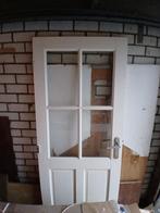 Hardhouten Stompe Deur met Enkelglas - 196x83cm, Doe-het-zelf en Verbouw, Deuren en Horren, Ophalen