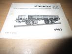 Marklin boekje van de 4903., Wisselstroom, Gebruikt, Märklin, Boek, Tijdschrift of Catalogus