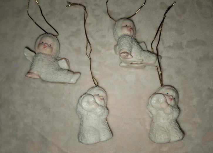 4 Snowbaby Engeltjes, Antiek en Kunst, Curiosa en Brocante, Ophalen of Verzenden