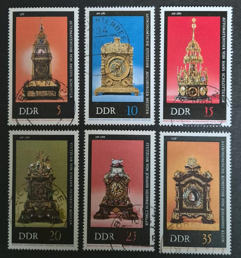 Michel 2055-2060 Alte Uhren., Ophalen of Verzenden, DDR, Gestempeld