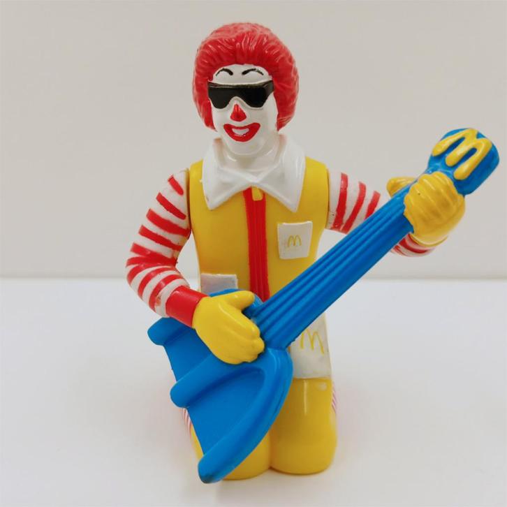 Ronald McDonald Rock Band Gitarist McDonald’s 1993, Verzamelen, Poppetjes en Figuurtjes, Zo goed als nieuw, Ophalen of Verzenden
