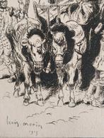 Louis Morin Ets 1919 - Oorlogsscene, Antiek en Kunst, Kunst | Etsen en Gravures, Ophalen of Verzenden