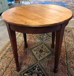 Houten bijzettafel art deco stijl, coffee table, Ophalen, Gebruikt, Rond, 55 tot 75 cm