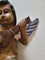 houten engel hand gesneden 48 cm hoog, Antiek en Kunst, Curiosa en Brocante, Ophalen of Verzenden