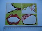 sticker Schoollabel pinup love lips vel etiket retro vintage, Verzamelen, Verzenden