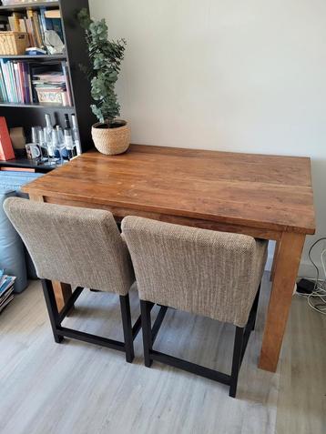 140x90x90cm tafel teakhout incl 2 stoelen beschikbaar voor biedingen