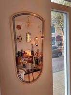 Vintage Organichse Spiegel Wandspiegel Mirror Goud Zwart, Ophalen of Verzenden, Zo goed als nieuw, Nvt, Nvt