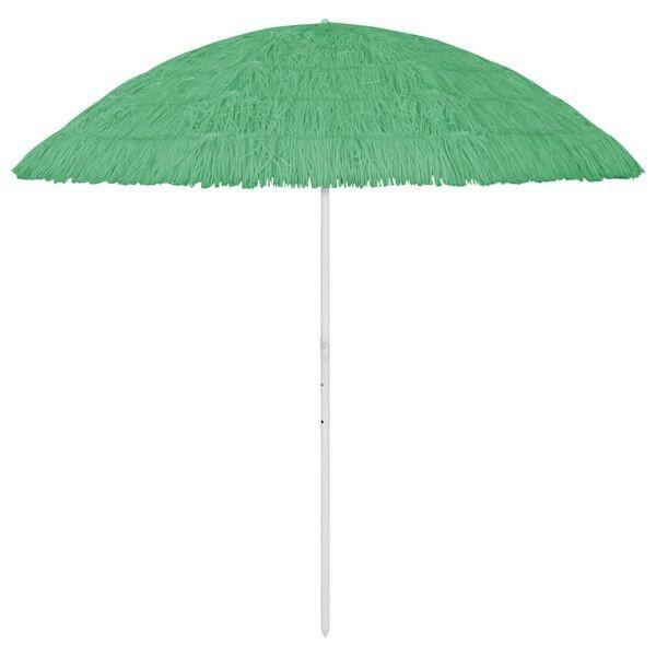 Hawaii Parasols - Groen & Blauw - 3m - Kantelbaar, Tuin en Terras, Parasols, Zo goed als nieuw, Stokparasol, 1 tot 2 meter, Kantelbaar