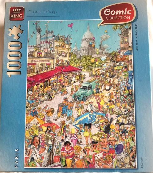 Puzzel 999 stukjes; Parijs. Comic Collection, King puzzel, Hobby en Vrije tijd, Denksport en Puzzels, Gebruikt, Legpuzzel, 500 t/m 1500 stukjes