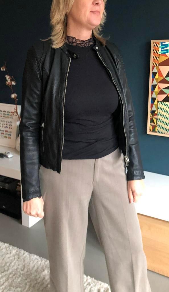 Echt leren jasje van Goosecraft, Kleding | Dames, Jasjes, Kostuums en Pakken, Zo goed als nieuw, Zwart, Ophalen of Verzenden