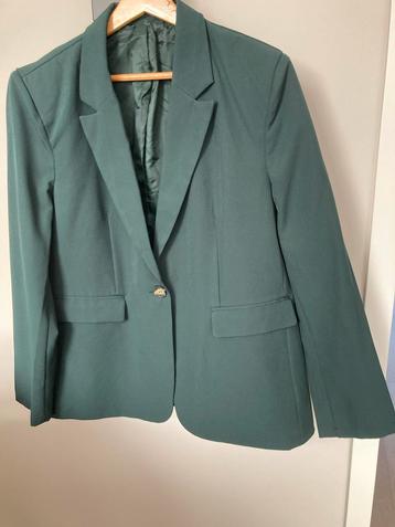 Prachtig Groen pak - set: colbert met broek, maat 44 beschikbaar voor biedingen