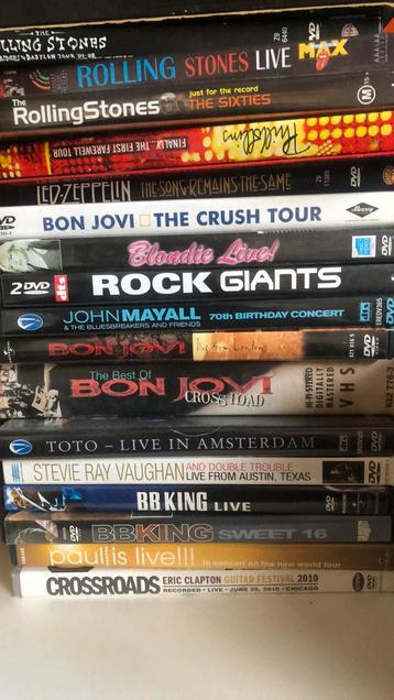 Verzameling muziek dvd’s 20 Rolling Stones enz beschikbaar voor biedingen