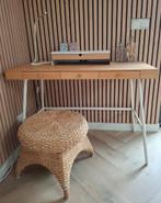 Ikea Lillasen bamboe bureautje + monitorstandaard + lamp, Huis en Inrichting, Ophalen, Gebruikt