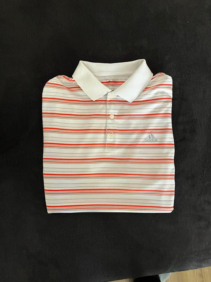 Adidas polo golfpolo maat L, Kleding | Heren, Polo's, Zo goed als nieuw, Maat 52/54 (L), Wit, Ophalen