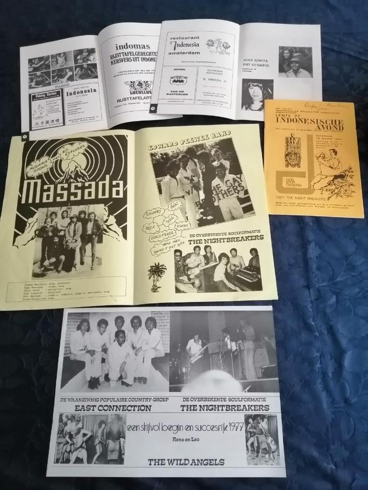Oude promotie FLYERS'70  artiesten, INDISCHE DANSAVONDEN, Verzamelen, Muziek, Artiesten en Beroemdheden, Foto of Kaart, Ophalen of Verzenden