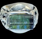 Modernistische Zilveren Design Ring  Natuurlijke Toermalijn, Verzenden, ., Toermalijn, Zo goed als nieuw